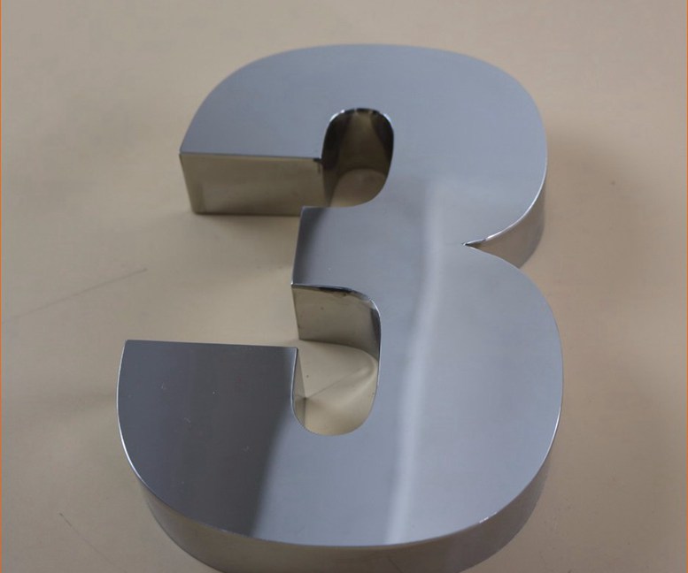 Digital Door House Number 3 Stainless Steel Numbers 496